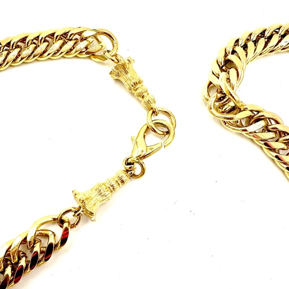 SMB Sandra Miller Burrows Pin Pendant Necklace Gold Tone Black Rhinestones - Picture 13 of 13